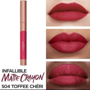 LAST ONE 🔥L'Oréal infallible matte lip Crayon 504